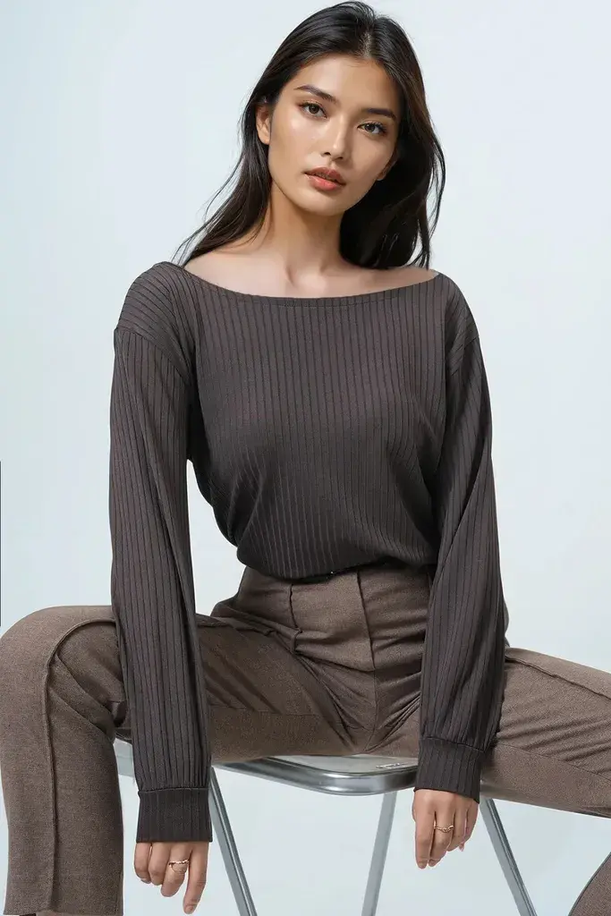 Trend Alacati Stili Ženska bluza Alc-X14393, Braon