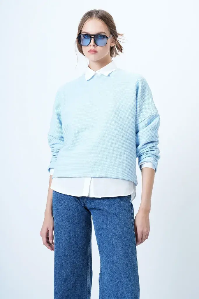 Trend Alacati Stili Ženska bluza Alc-X14391, Svetloplava