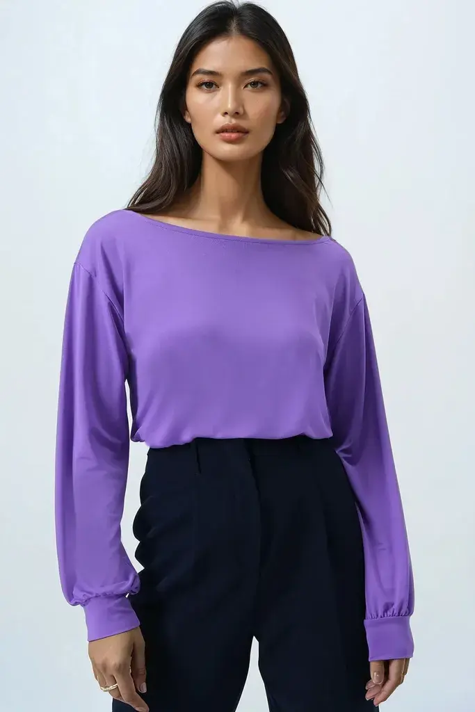 Trend Alacati Stili Ženska bluza Alc-X14393, Ljubičasta