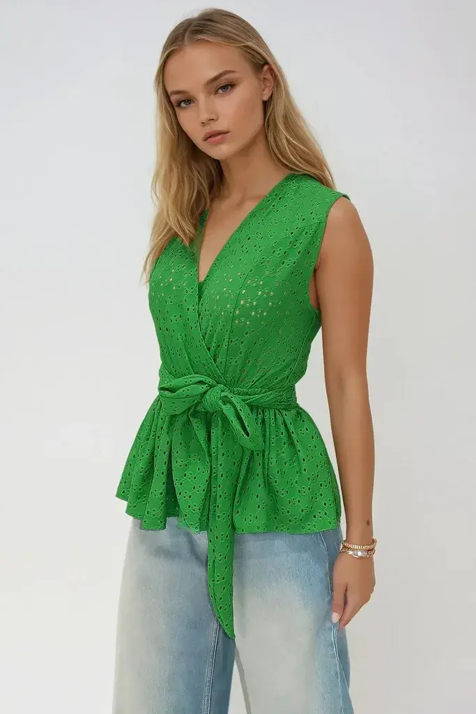 Trend Alacati Stili Ženska bluza Alc-X14173, Zelena