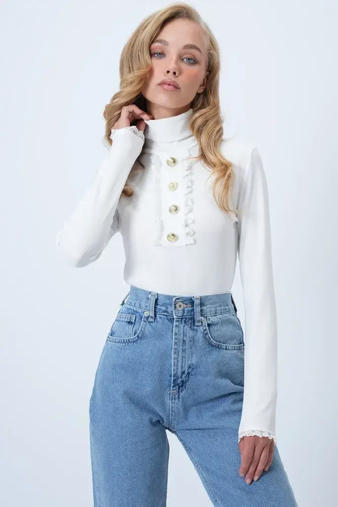 Trend Alacati Stili Ženska bluza Alc-X14504, Bela