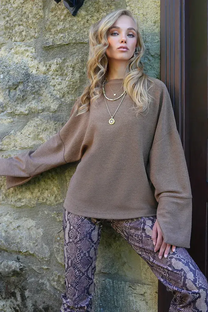 Trend Alacati Stili Ženska bluza Alc-X14434, Braon