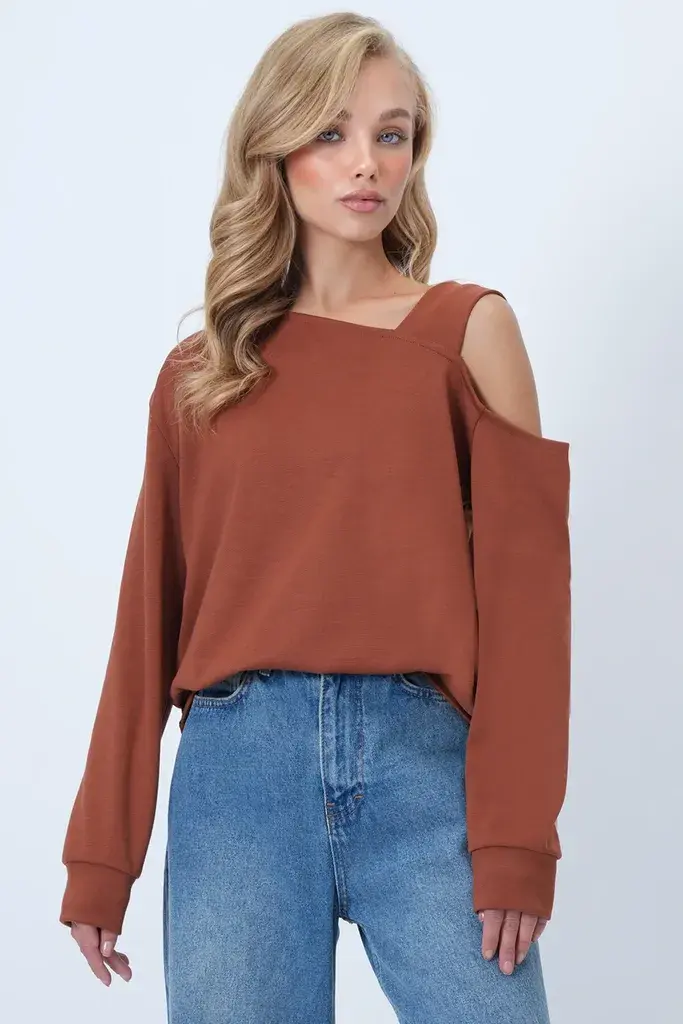Trend Alacati Stili Ženska bluza Alc-X14574, Smeđa