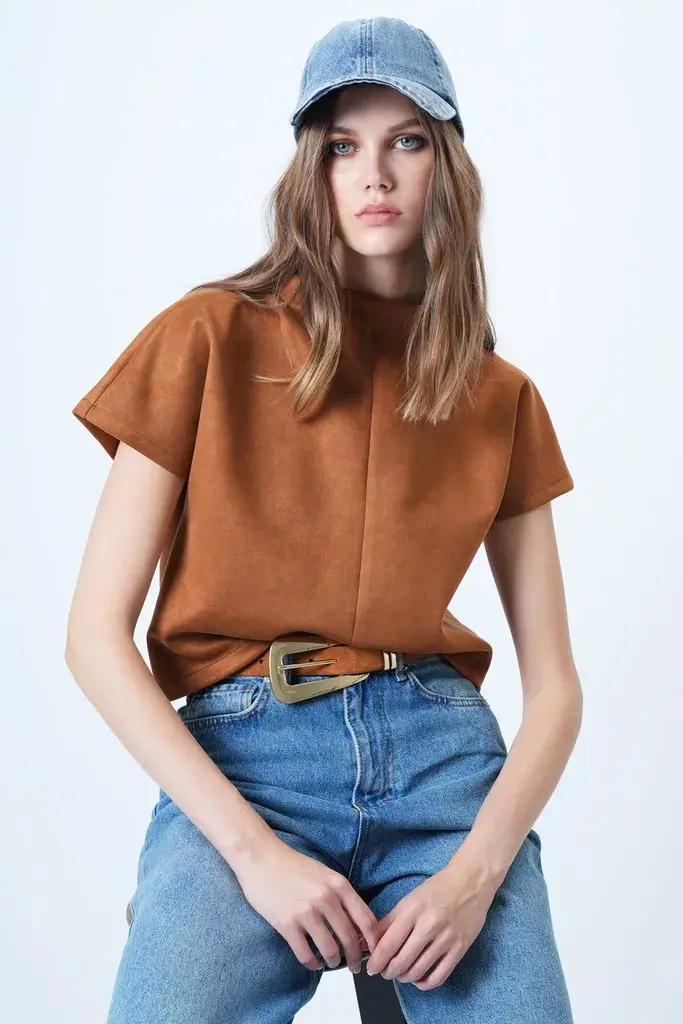 Trend Alacati Stili Ženska bluza Alc-X14615, Smeđa