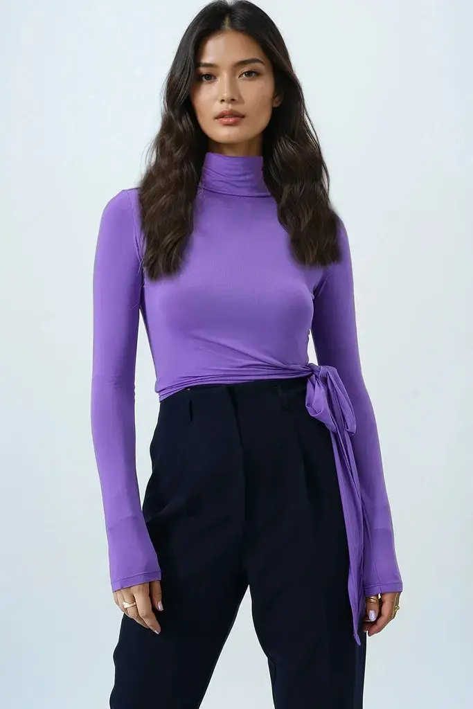 Trend Alacati Stili Ženska bluza Alc-X14394, Ljubičasta