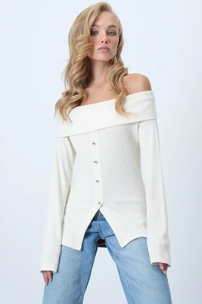 Trend Alacati Stili Ženska bluza Alc-X14527, Krem