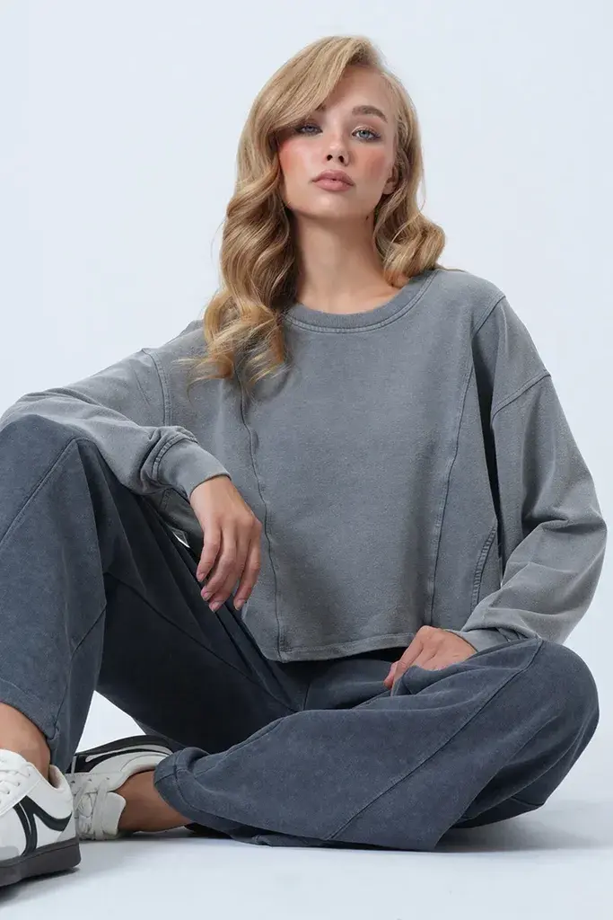 Trend Alacati Stili Ženski duks Alc-X14525, Sivi