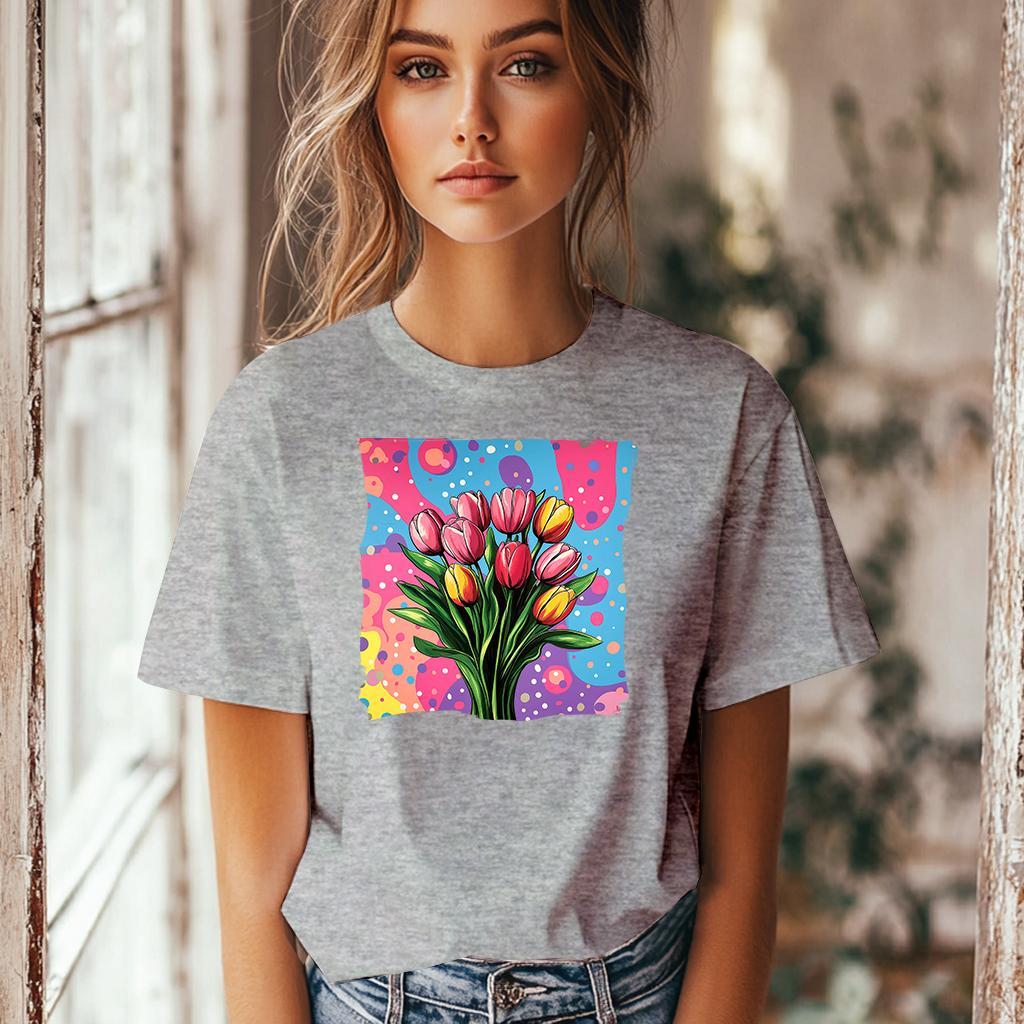 Camiseta Majica sa štampanim printom Cam 955, Ženska, Kalaj