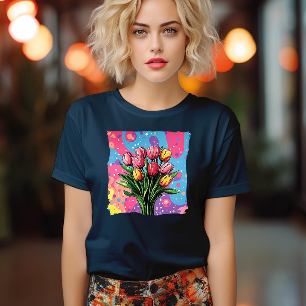 Camiseta Majica sa štampanim printom Cam 955, Ženska, Tamnoplava