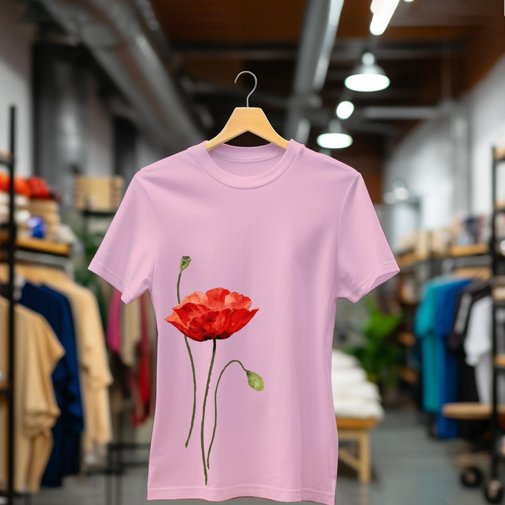 Camiseta Majica sa štampanim printom Cam 990, Ženska, Roze