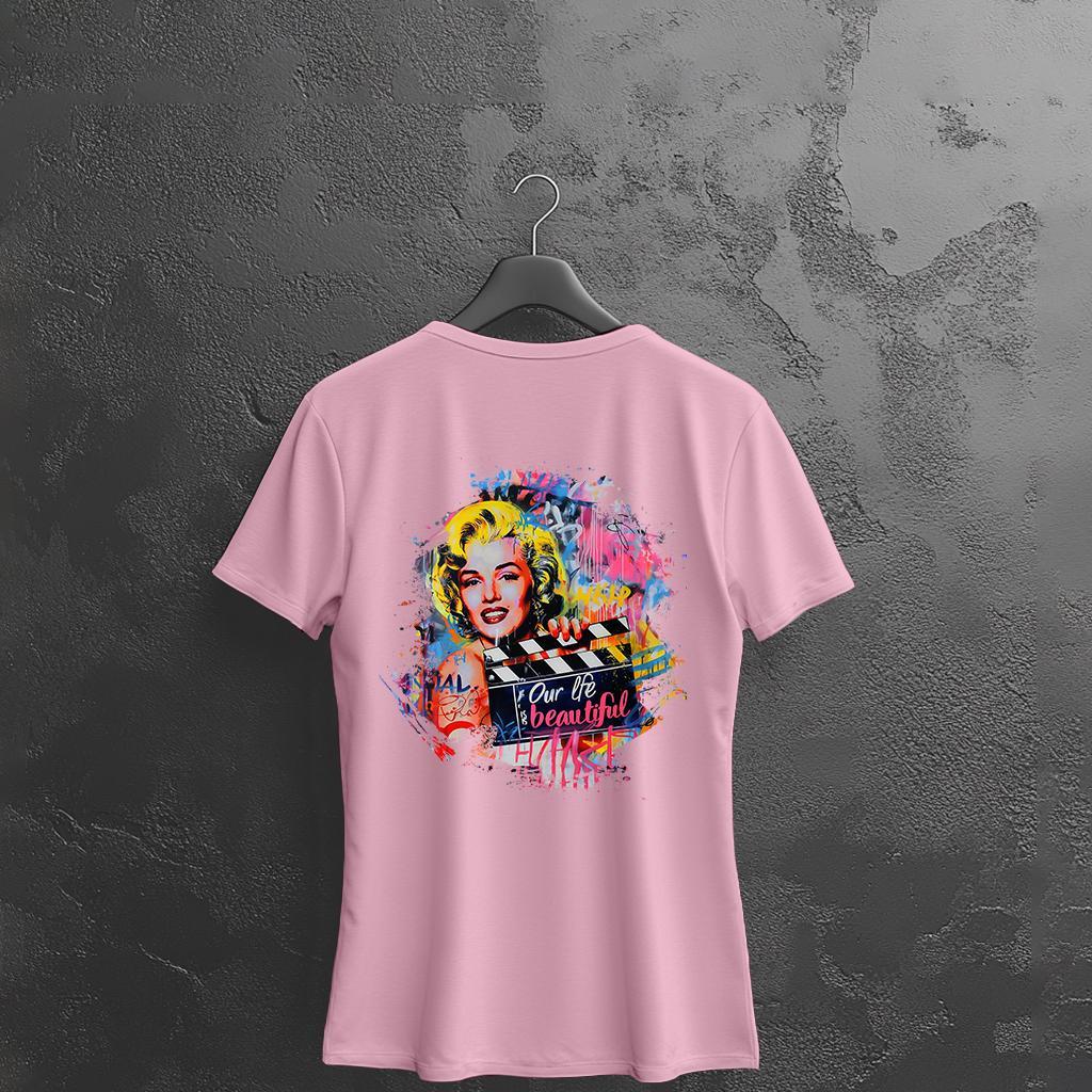 Camiseta Majica sa štampanim printom Cam 920, Ženska, Roze