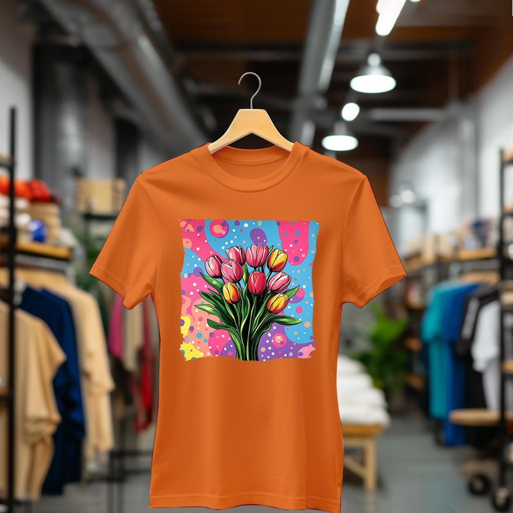 Camiseta Majica sa štampanim printom Cam 955, Ženska, Narandžasta