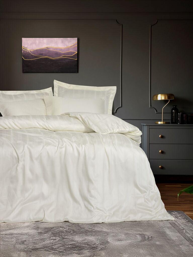 L'essentiel Maison Set jorganske navlake sa prugama Double, Beli