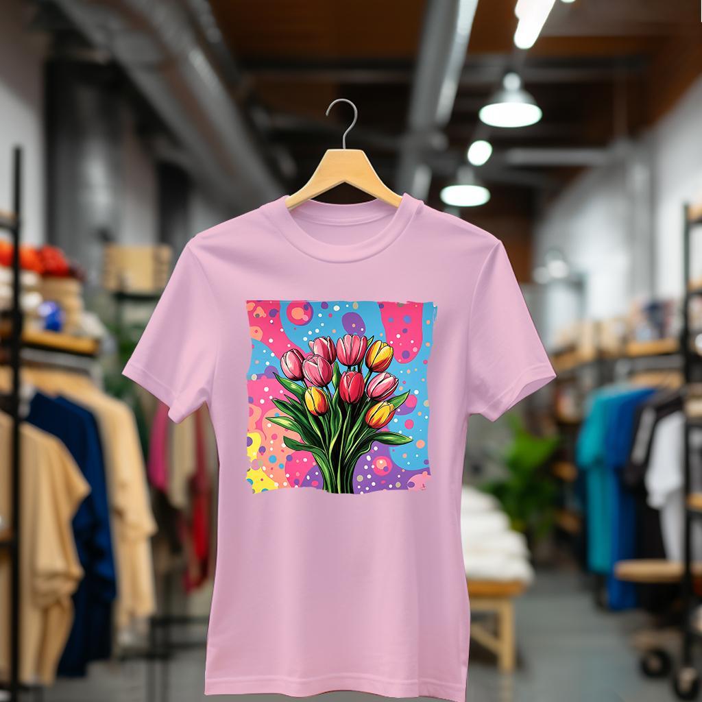 Camiseta Majica sa štampanim printom Cam 955, Ženska, Roze