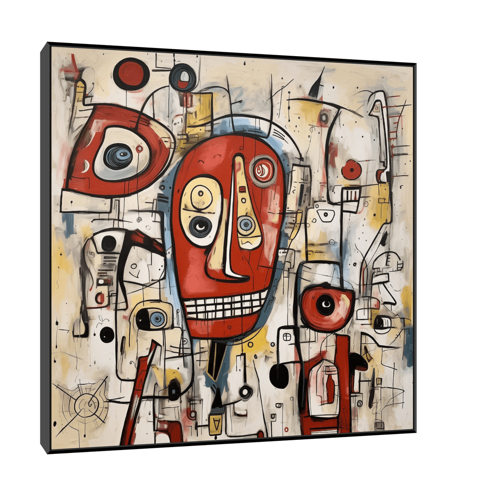 Canvas Slika na platnu Razlivene misli II 30x30cm, Sa ramom, Crni