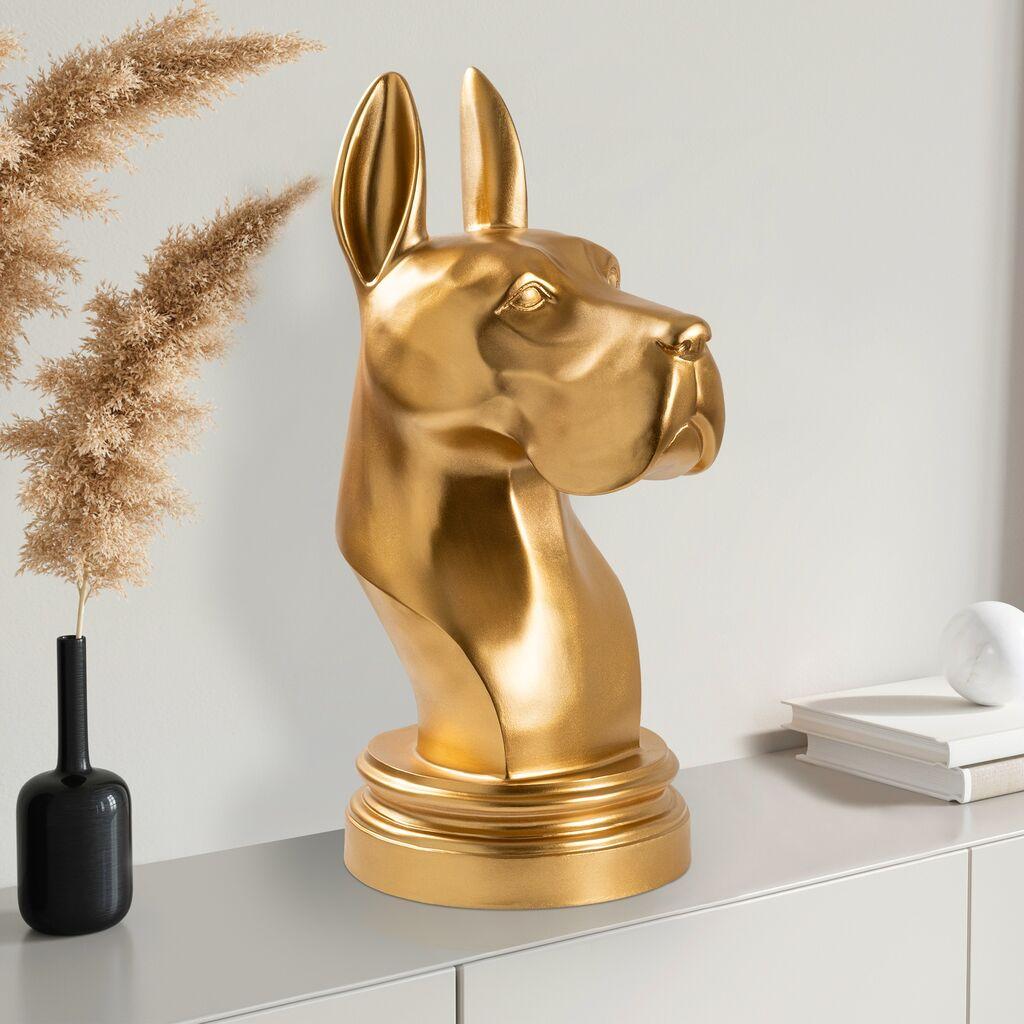 Aberto Design Dekorativna figura Danua Dog, Zlatna