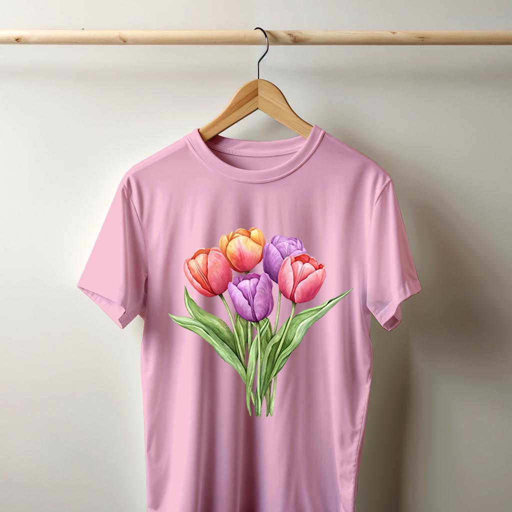 Camiseta Majica sa štampanim printom Cam 956, Unisex, Roze