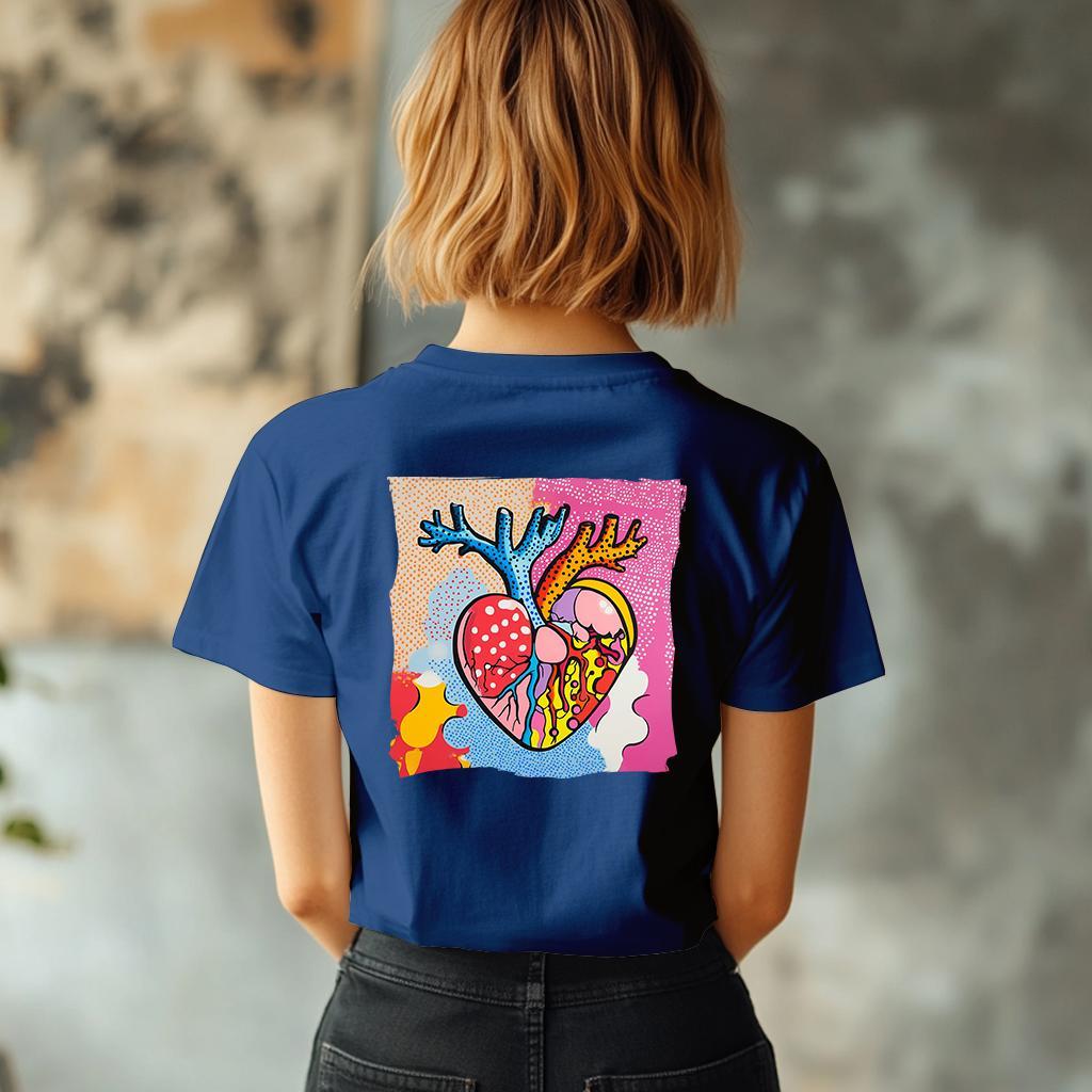 Camiseta Majica sa štampanim printom Cam 938, Ženska, Borovnica