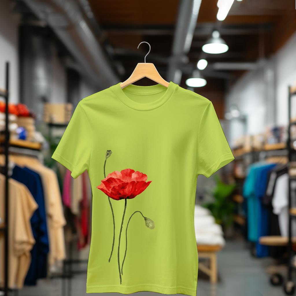 Camiseta Majica sa štampanim printom Cam 990, Ženska, Limeta