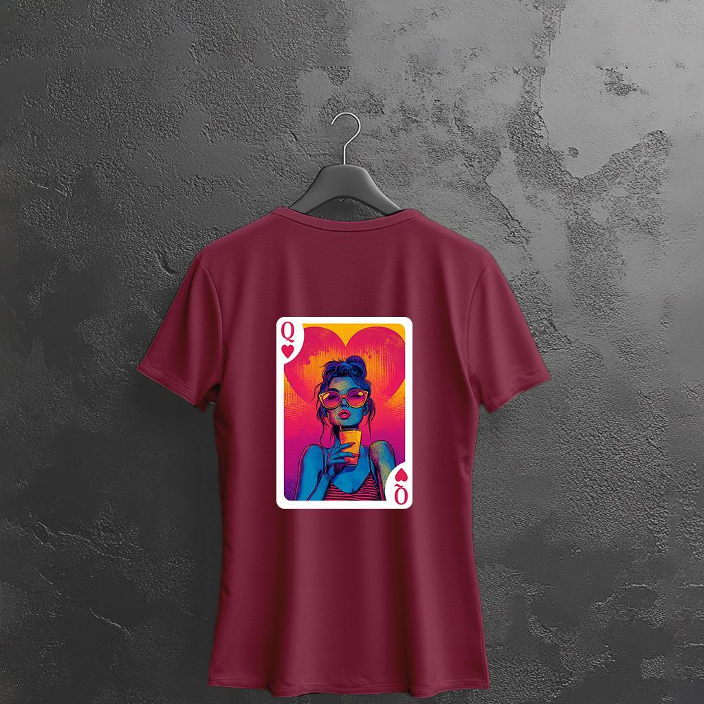 Camiseta Majica sa štampanim printom Cam 916, Ženska, Bordo