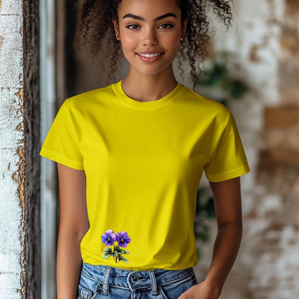 Camiseta Majica sa štampanim printom Cam 951, Ženska, Žuta