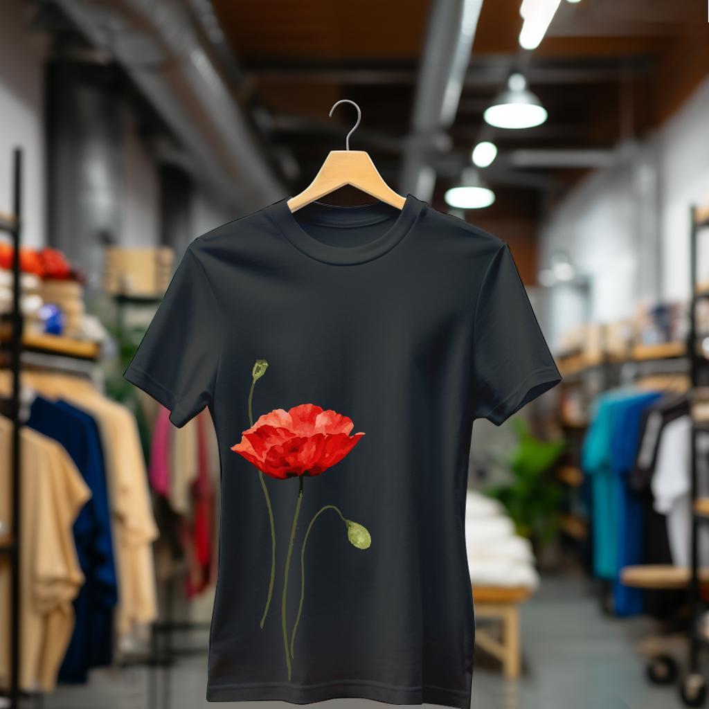 Camiseta Majica sa štampanim printom Cam 990, Ženska, Crna