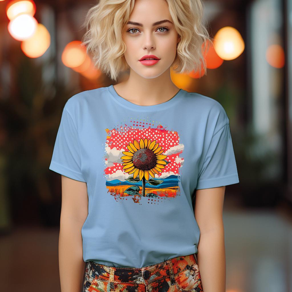 Camiseta Majica sa štampanim printom Cam 950, Ženska, Cijan