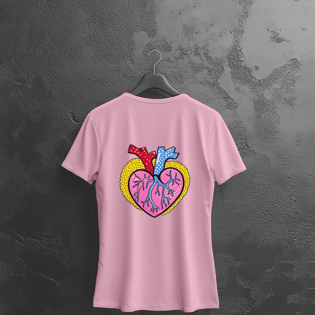 Camiseta Majica sa štampanim printom Cam 934, Ženska, Roze