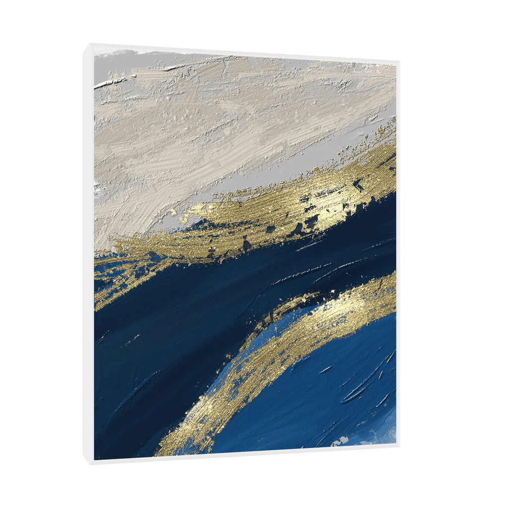 Canvas Slika na platnu Zlatna linija I 60x75cm, Sa ramom, Beli