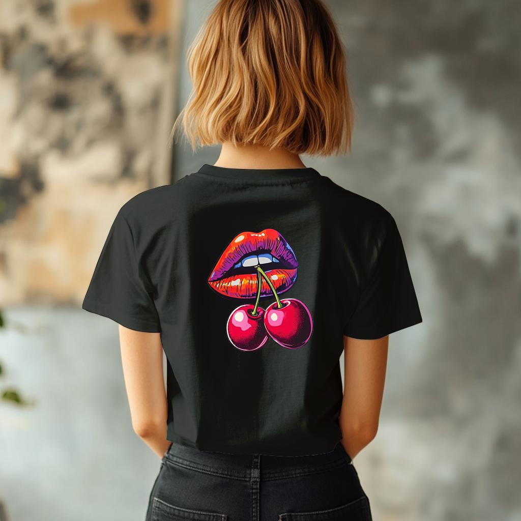 Camiseta Majica sa štampanim printom Cam 914, Ženska, Crna