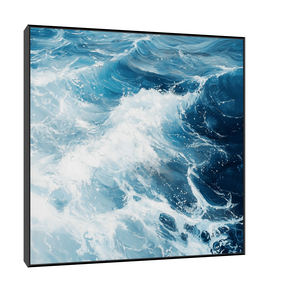 Canvas Slika na platnu Nemirno more, 30x30cm, Sa ramom, Crni