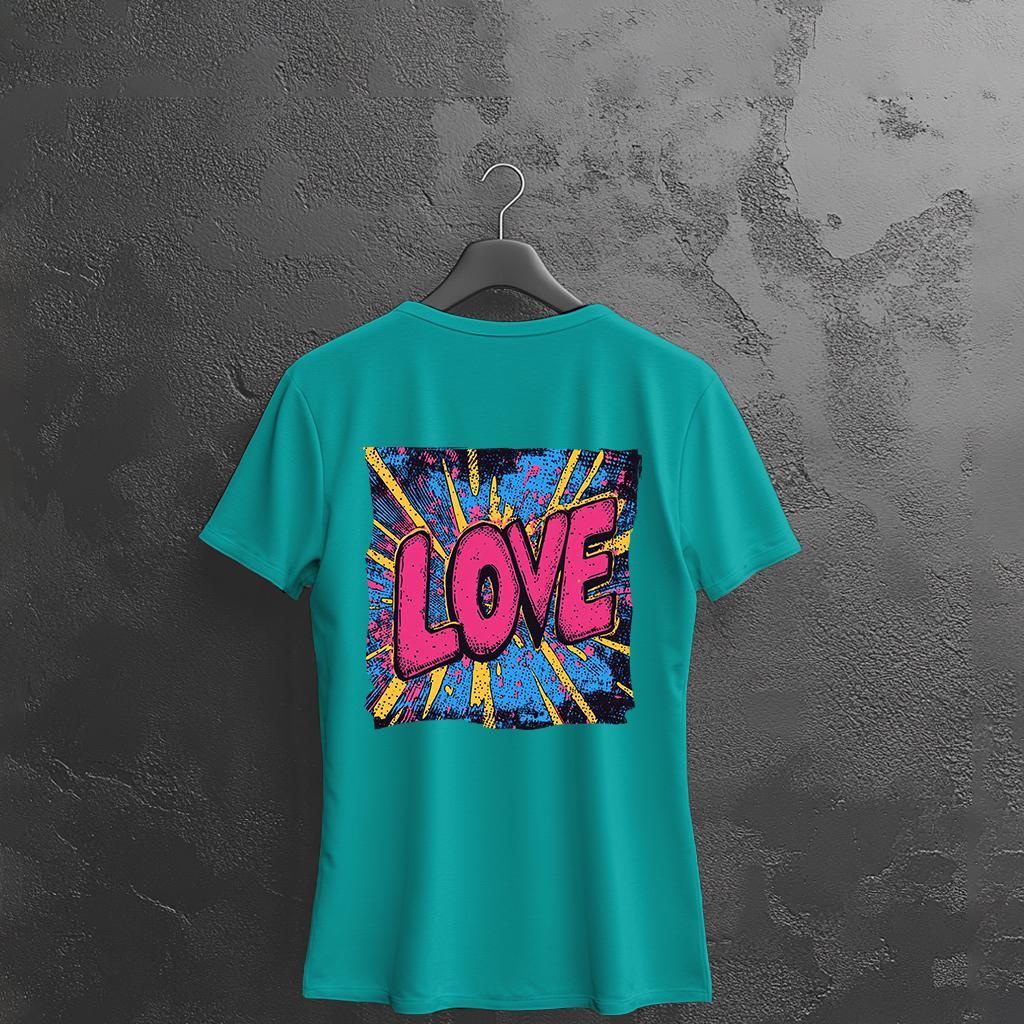 Camiseta Majica sa štampanim printom Cam 931, Ženska, Tirkizna