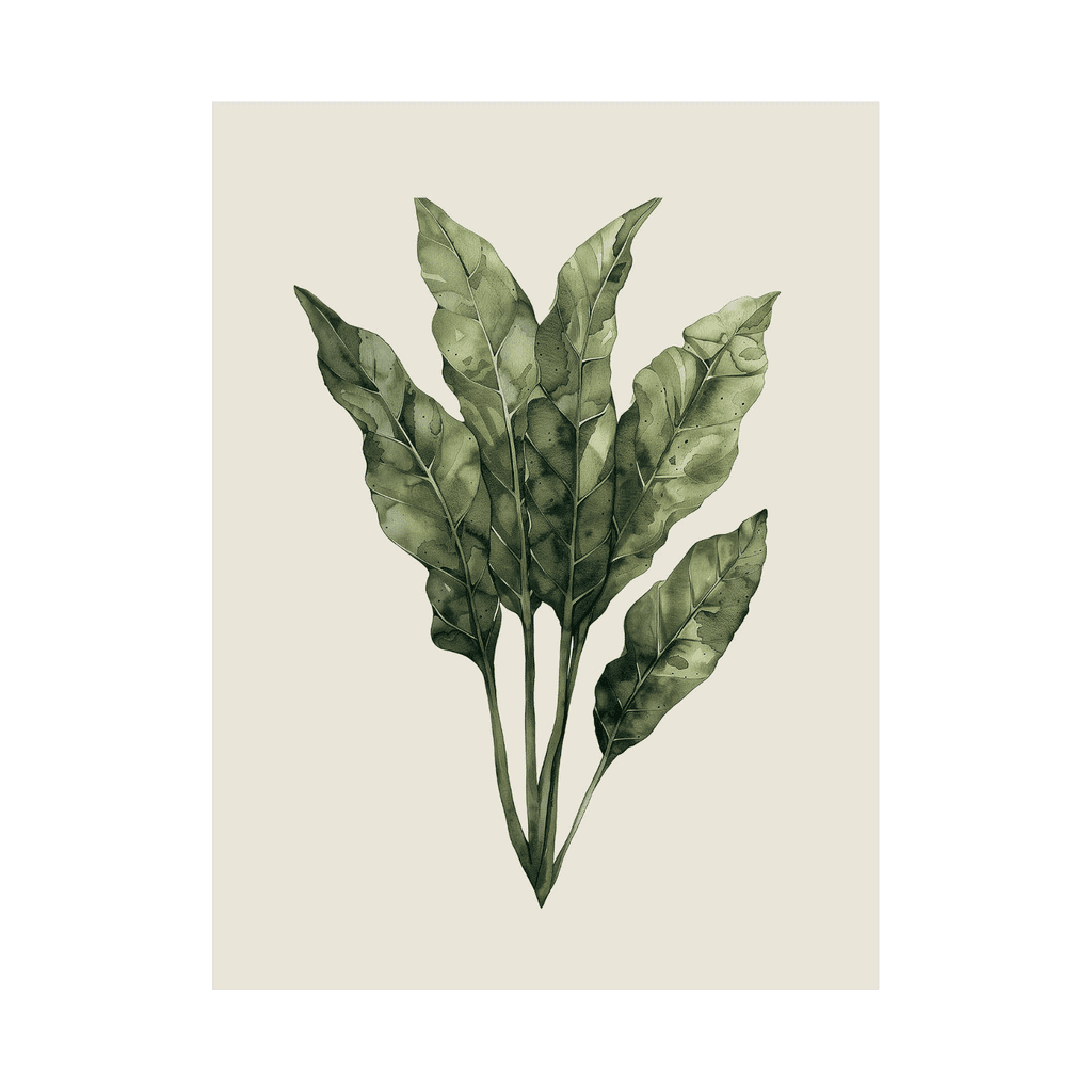 Canvas Slika na platnu Lišće u akvarelu III, 45x60cm