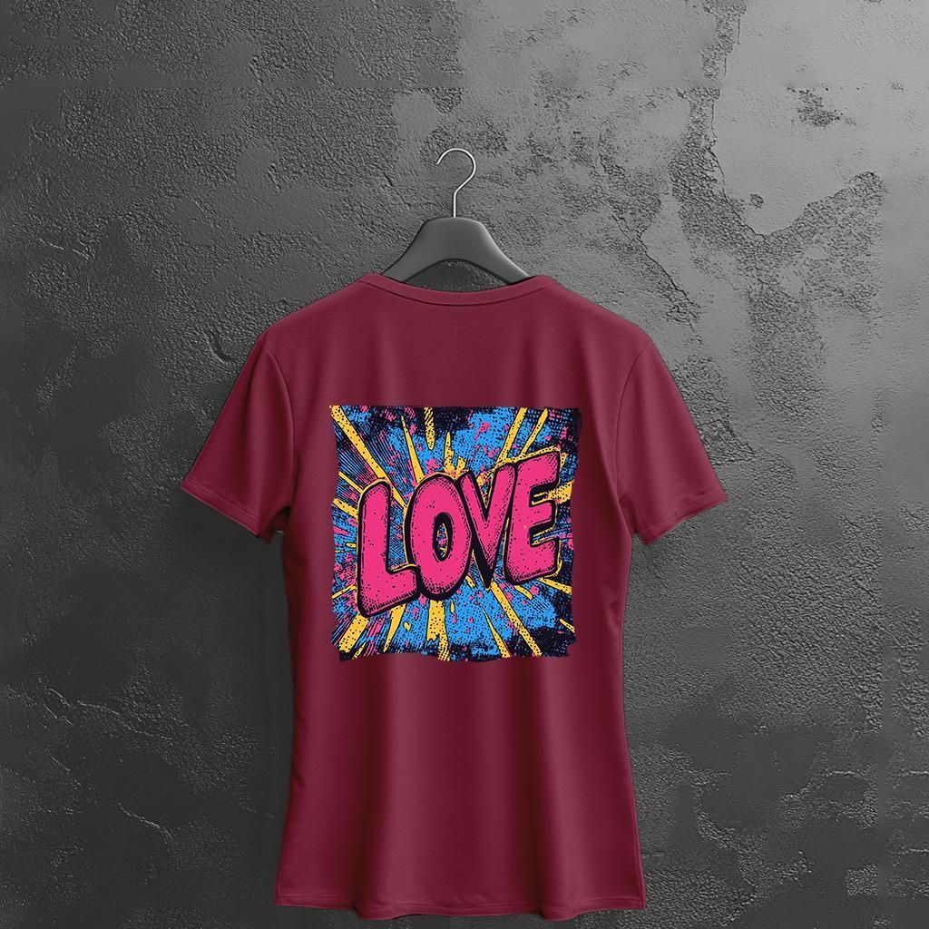 Camiseta Majica sa štampanim printom Cam 931, Ženska, Bordo