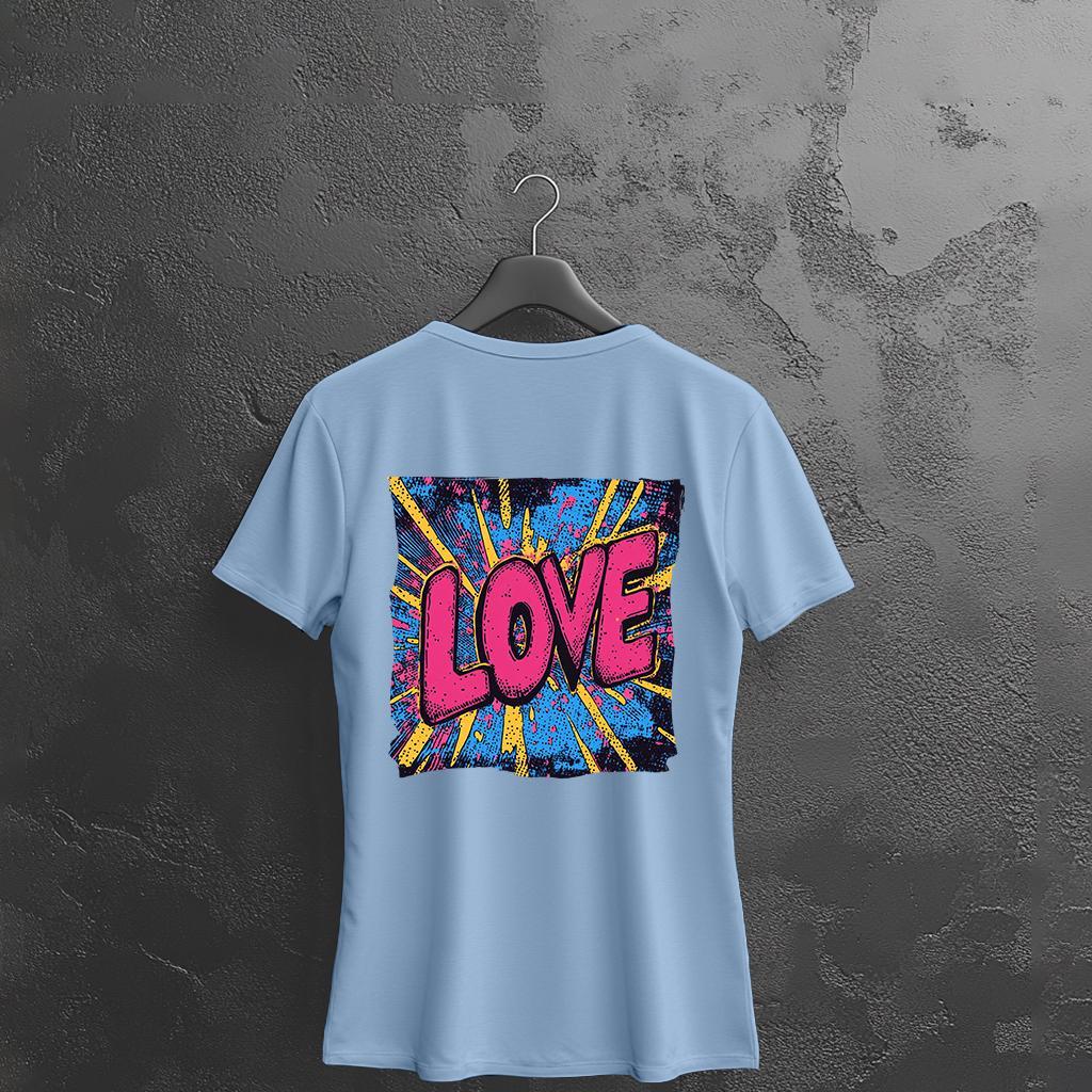 Camiseta Majica sa štampanim printom Cam 931, Ženska, Cijan