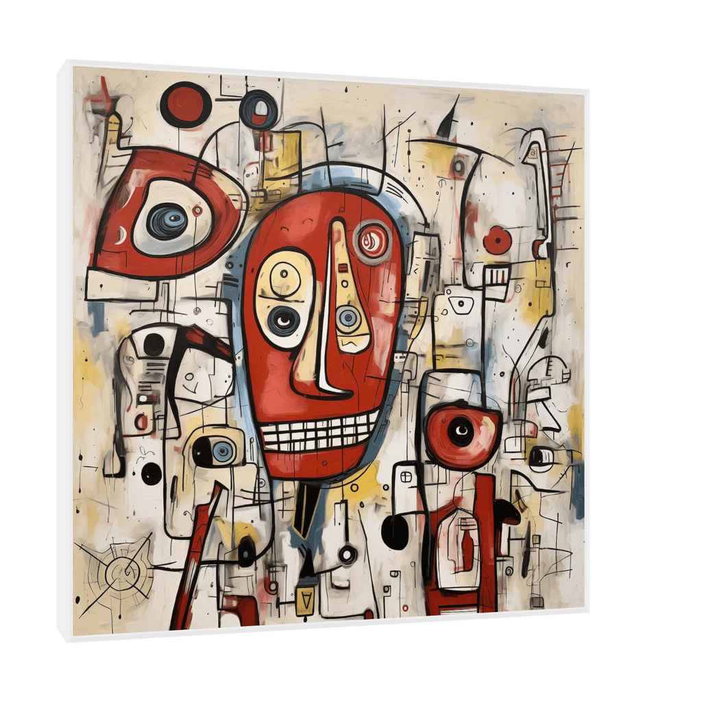 Canvas Slika na platnu Razlivene misli II 40x40cm, Sa ramom, Beli