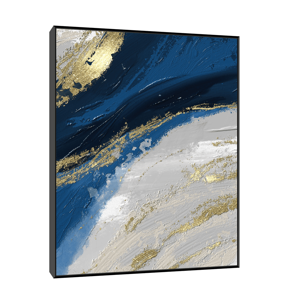 Canvas Slika na platnu Zlatna linija II 40x50cm, Sa ramom, Crni