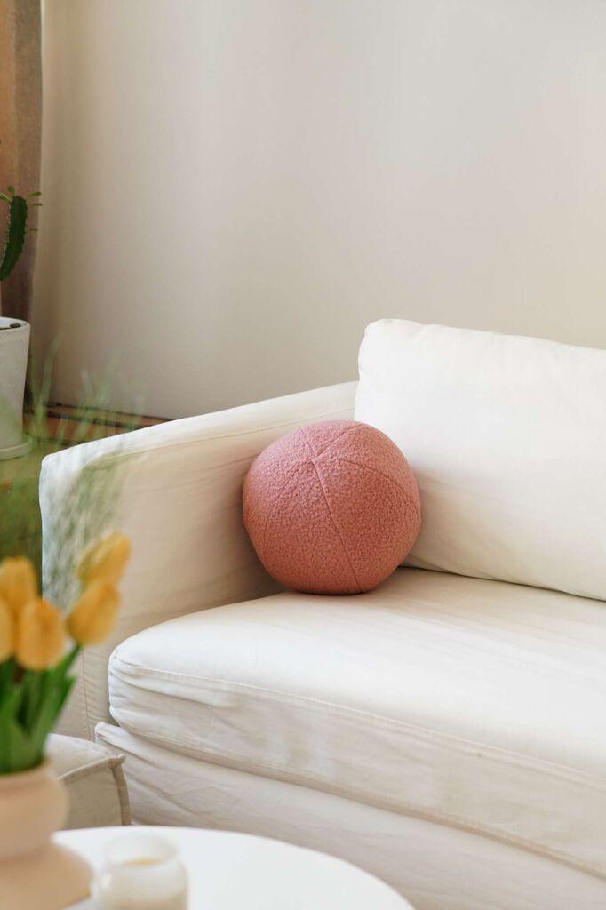 Aberto Design Ukrasni jastuk Teddy Top 20, 20x20x20 cm, Svetlorozi