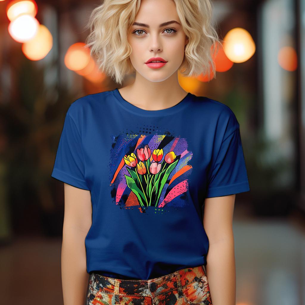 Camiseta Majica sa štampanim printom Cam 958, Ženska, Borovnica