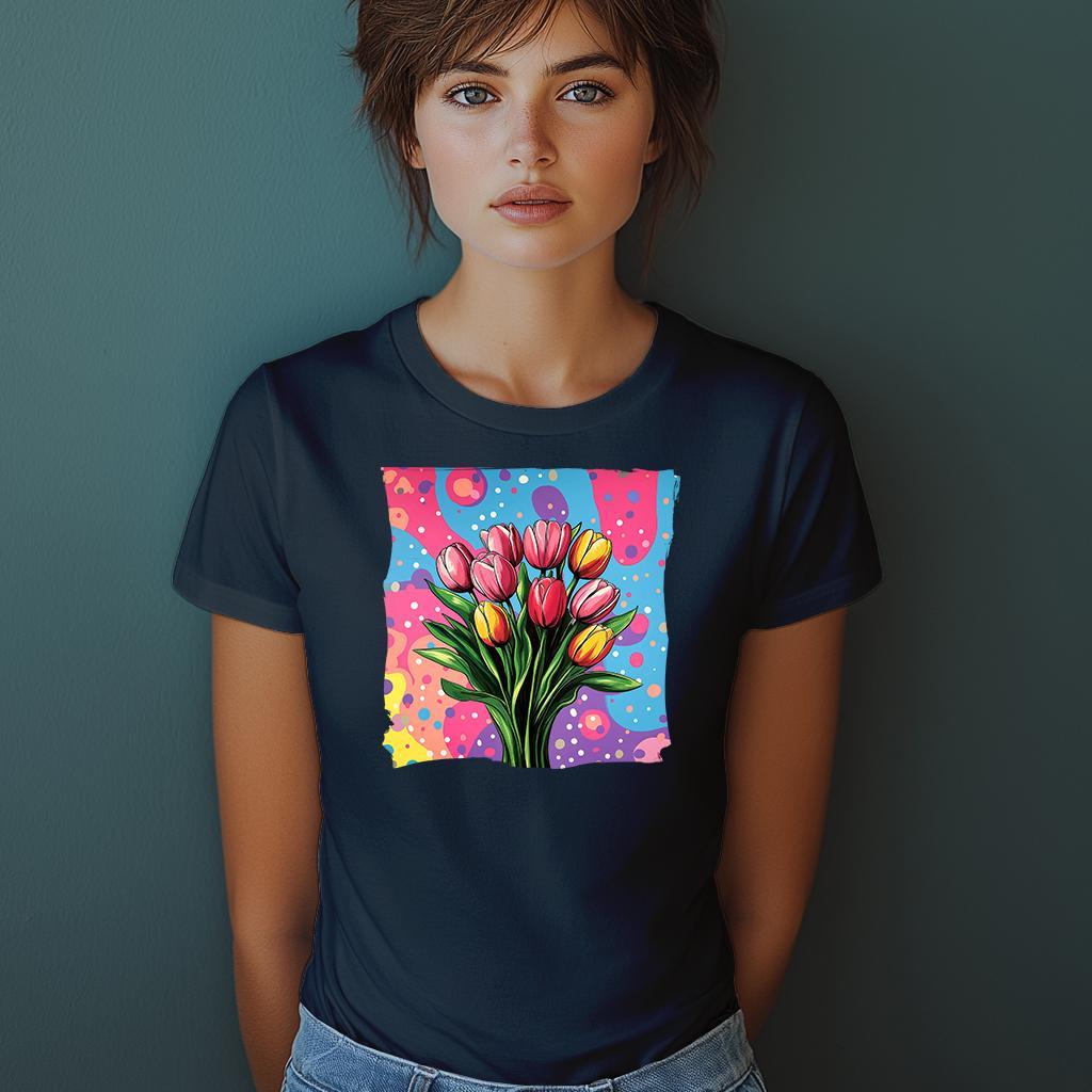 Camiseta Majica sa štampanim printom Cam 955, Ženska, Teget