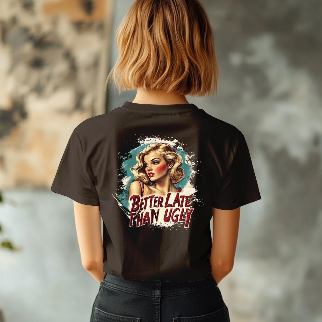 Camiseta Majica sa štampanim printom Cam 921, Ženska, Čokolada