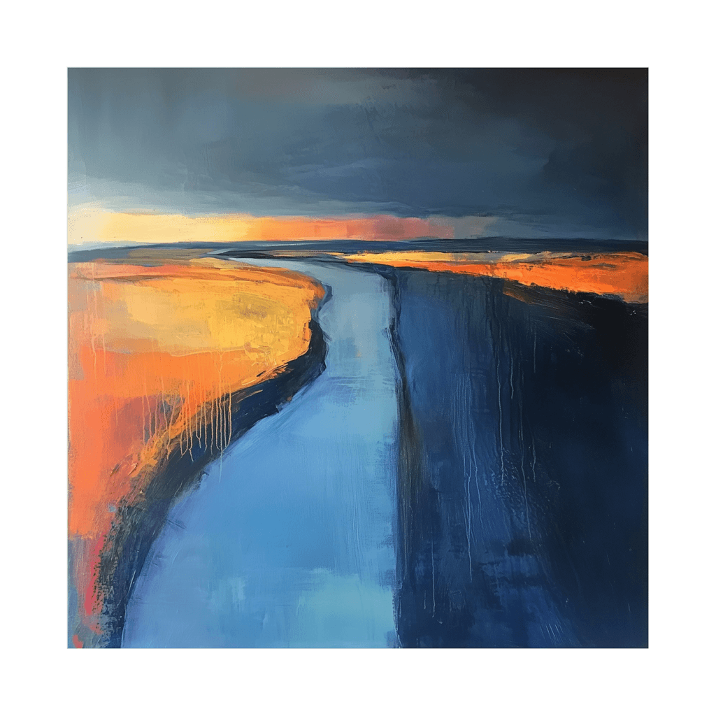 Canvas Slika na platnu Reka, 120x120cm