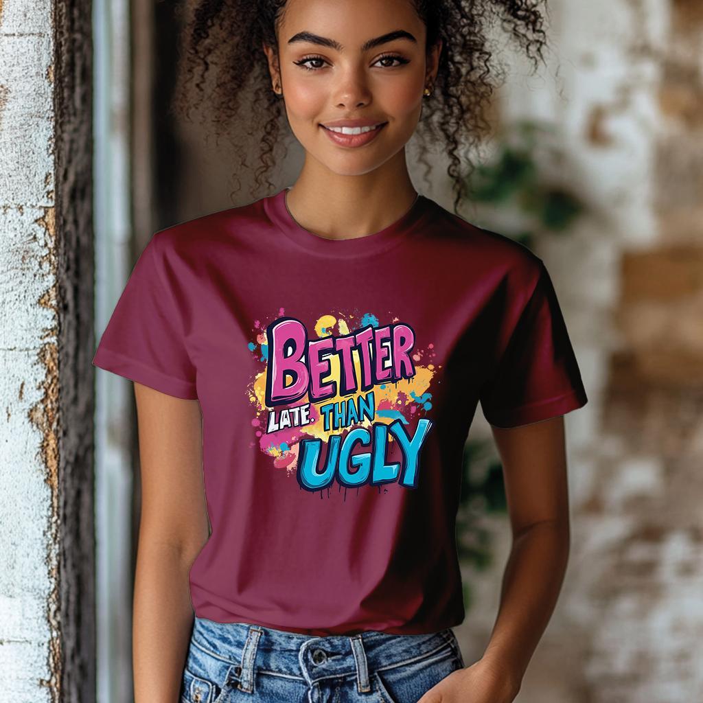 Camiseta Majica sa štampanim printom Cam 919, Ženska, Bordo