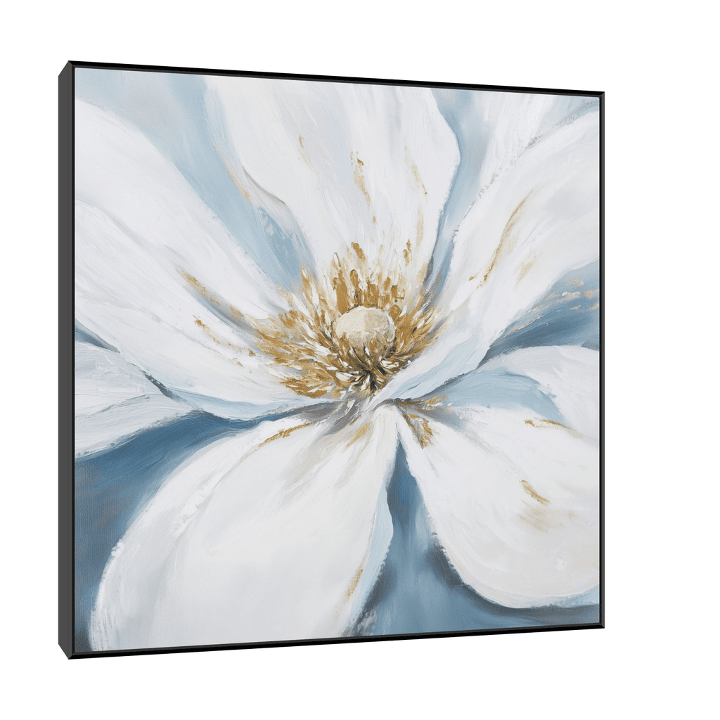 Canvas Slika na platnu Elegantni cvet, 50x50cm, Sa ramom, Crni