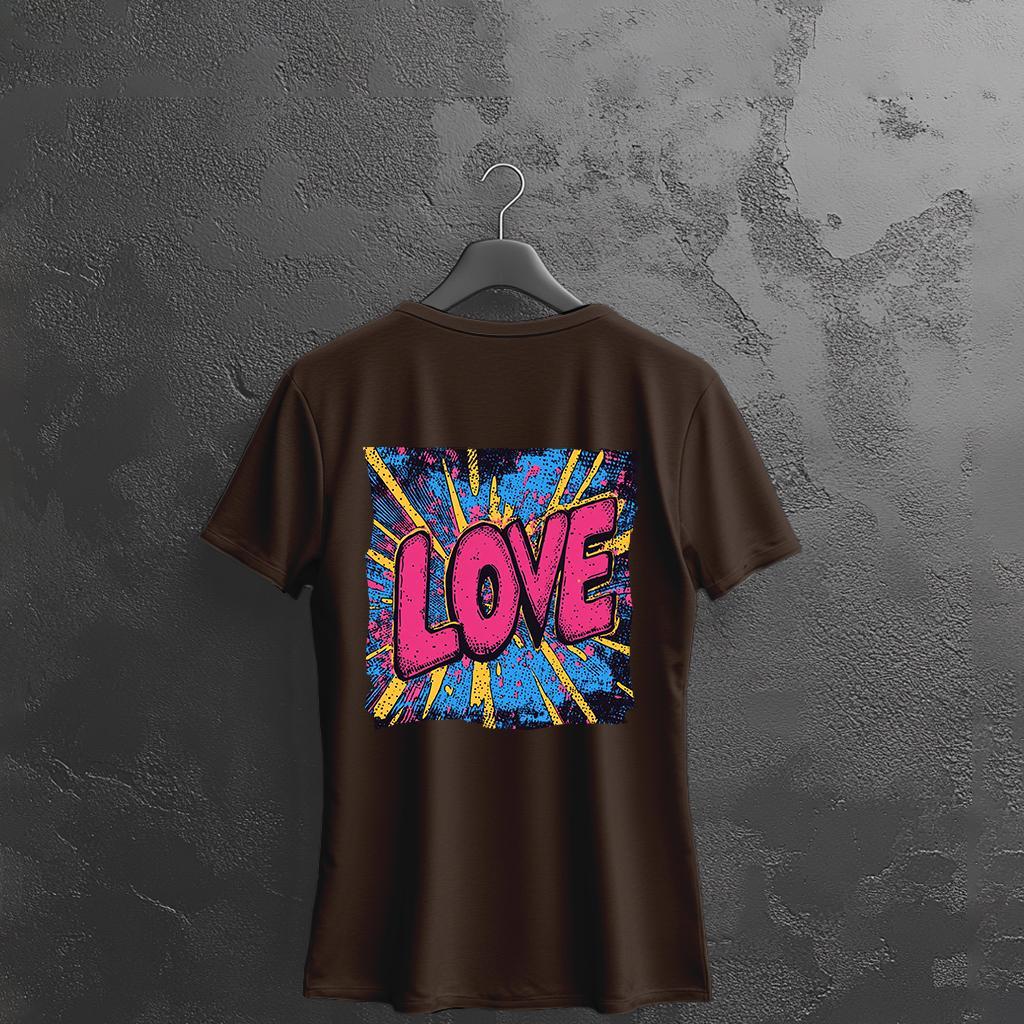 Camiseta Majica sa štampanim printom Cam 931, Ženska, Čokolada