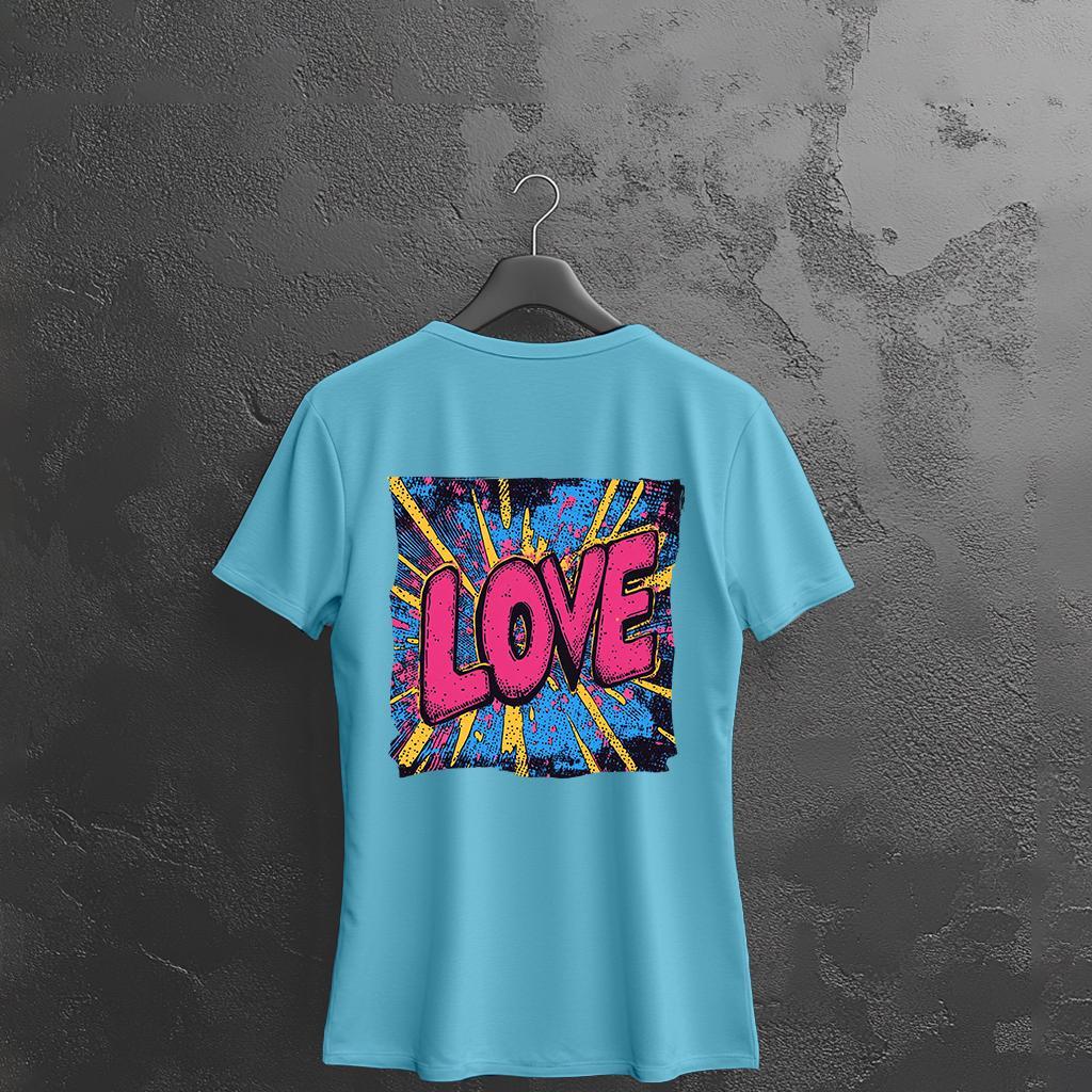 Camiseta Majica sa štampanim printom Cam 931, Ženska, Akvamarin