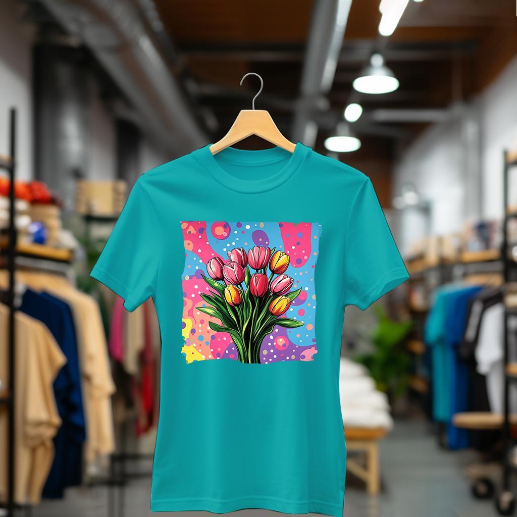 Camiseta Majica sa štampanim printom Cam 955, Ženska, Tirkizna