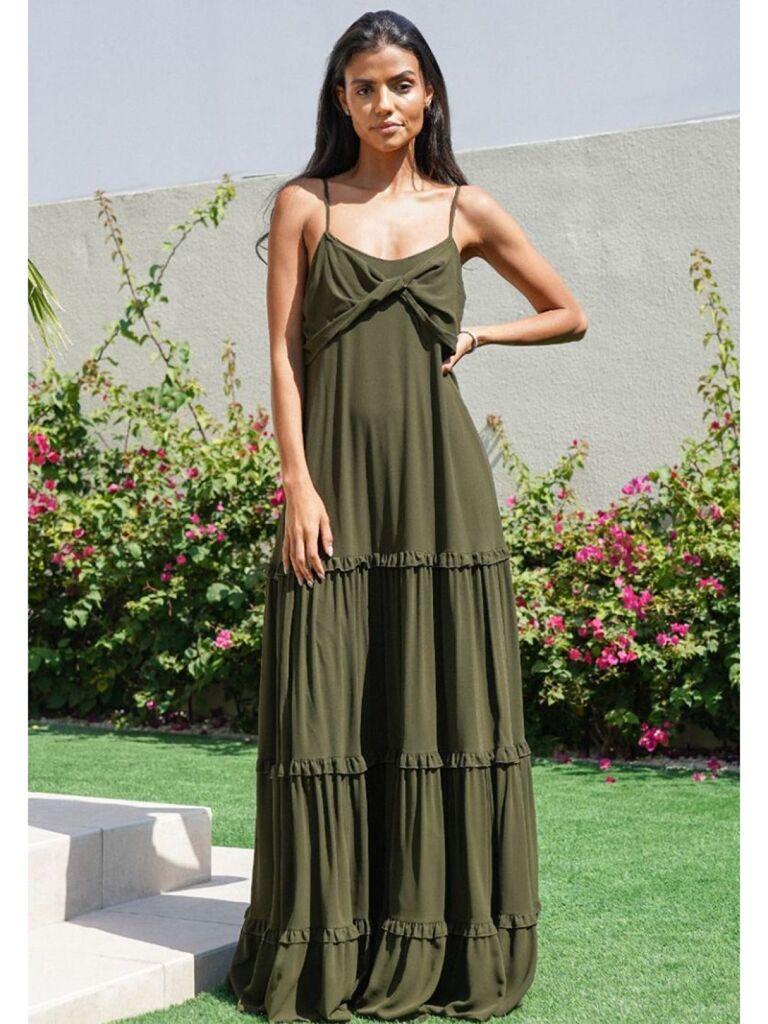 TFNC Ženska haljina Jessie, Maslinasta