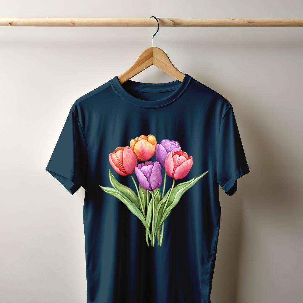 Camiseta Majica sa štampanim printom Cam 956, Unisex, Tamnoplava