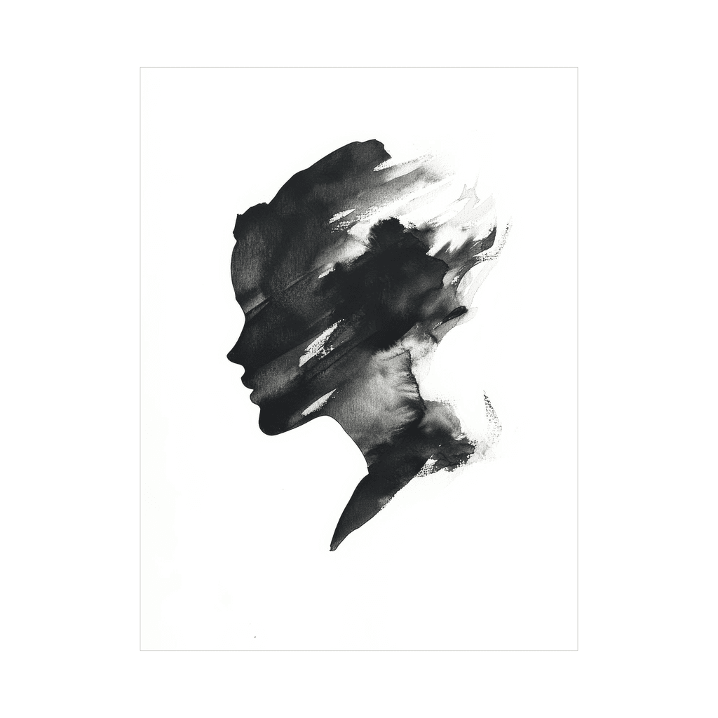 Canvas Slika na platnu Crno beli portret, 90x120cm